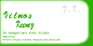 vilmos kunz business card